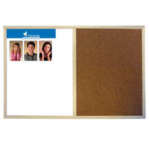 Victoria Visual 40x60 cm kombinált tábla, fehértábla és parafatábla, fa kerettel - Kombi tábla