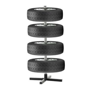 Gumiabroncs tároló állvány 4 kerékhez, 100 kg teherbírással - Autós keréktartó állvány