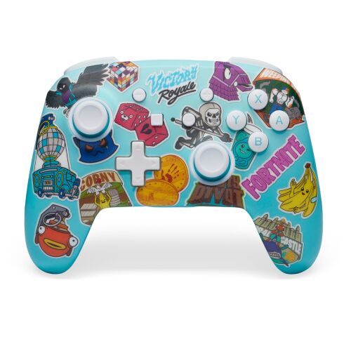 PowerA Enhanced Wireless Controller a Nintendo Switchhez, Fortnite: Sticker Mania dizájn, elülső nézet