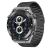 Maxcom Ecowatch1 schwarze Smartwatch mit Metallarmband, Herzfrequenz- und Blutdruckmesser
