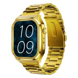 Maxcom FW65 Iron S gold Smartwatch mit Metallgehäuse, AMOLED-Display, Herzfrequenz- und Blutdruckmesser - Maxcom
