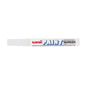 Uni Paint Marker, weiß, 2,2-2,8 mm, abgeschrägte Spitze - Uni Lackmarker