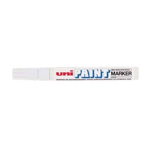 Uni Paint Marker, weiß, 2,2-2,8 mm, abgeschrägte Spitze