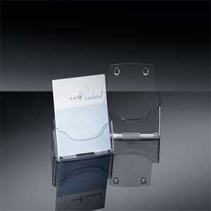 Stojan na brožúry Sigel A5, priehľadný akryl, na zobrazenie brožúr, letákov a jedálnych lístkov, montáž na stôl a na stenu - Triedenie dokumentov