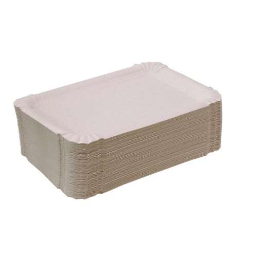 Stivă de 200 tăvi de hârtie dreptunghiulare de unică folosință, marca VICTORIA, 235x335mm