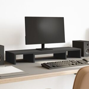 vidaXL fekete szerelt fa állítható monitorállvány 80 x 24 x 10,5 cm