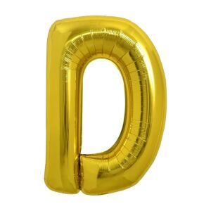 Fém fólia lufi S DEPOT®, D betű, arany, 40 cm