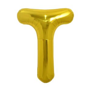 Fém fólia lufi S DEPOT®, T betű, arany, 40 cm