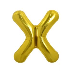 Fém fólia lufi S DEPOT®, X betű, arany, 40 cm