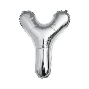 Fém fólia lufi S DEPOT®, Y betű, ezüst, 40 cm