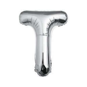 Fém fólia lufi S DEPOT®, T betű, ezüst, 40 cm