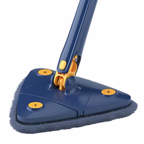 S DEPOT® 360°-ban forgatható háromszögletű felmosó mikroszálas kendővel, kék