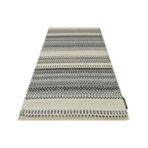 Bakero Kelim Saffron szőnyeg, 120x170 cm, krém és fekete geometrikus mintával - Bakero