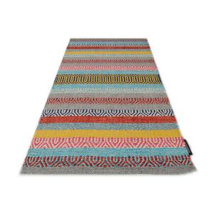 Covor Bakero Kelim Saffron, 160x230 cm, design multicolor cu dungi - Casa si gradina