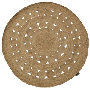 Bakero Roberta 56 naturalny okrągły dywan jutowy, średnica 120 cm - Projektowanie wnętrz