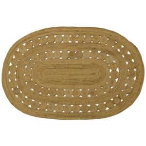 Bakero Roberta ovaler Jute Teppich, 120x180 cm, natürliches Webdesign - Innenarchitektur