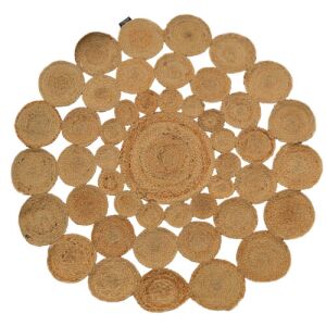 Bakero Roberta természetes juta szőnyeg, kerek design, 120 cm átmérő - Bakero