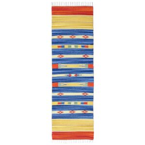 Bakero Kelim Country 17 futó szőnyeg, 60x200 cm, azték mintás pamut szőnyeg - Bakero