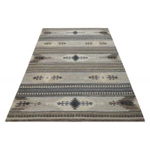 Bakero Kelim Natur Teppich, 120x180 cm, Aztekenmuster Teppich - Innenarchitektur