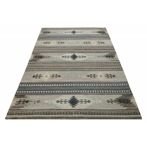 Килим Bakero Kelim natural, 155x240 cm, вълнен килим с ацтеки мотиви