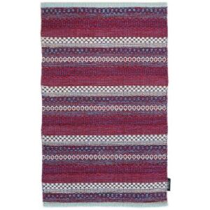 Koberec Bakero Kelim Saffron, 60x90 cm, Bordo Červený, Bavlnený koberec s plochou väzbou - Bakero