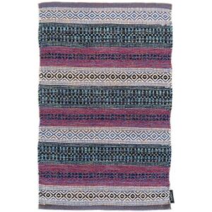 Bakero Kelim Saffron szőnyeg, petrol, lila, geometrikus minta, 60x90 cm - Bakero