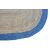 Sarokrészlet a Bakero Roberta ovális szőnyegről kék szegéllyel