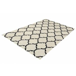 Bakero Chain schwarzer Teppich, 122x183 cm, Teppich im marokkanischen Stil - Innenarchitektur