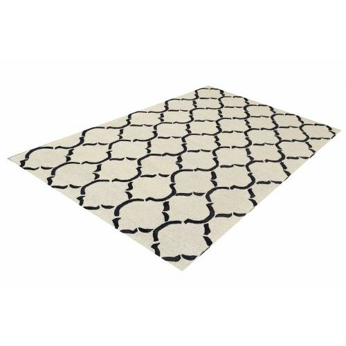 Bakero Chain fekete szőnyeg (153x244 cm) marokkói mintával, ferde nézet