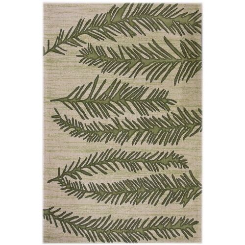Bakero Elisa zöld szőnyeg levél mintával, 120x170 cm