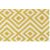 Közelkép a Bakero Kelim Luisa sárga szőnyegről, geometrikus gyémánt mintával