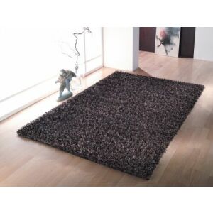 Dywan Bakero Shaggy Lambada czarny (200x200 cm) w salonie - Projektowanie wnętrz