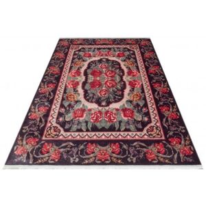 Bakero Antique 03 schwarzer Teppich mit Blumenmuster, 120x180 cm - Innenarchitektur