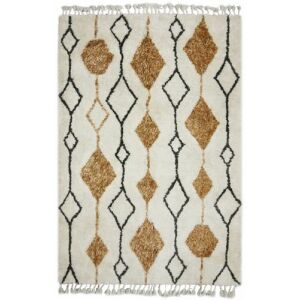 Bakero Shaggy Rabat 03 Multi Teppich, marokkanischer Teppich mit Quasten - Innenarchitektur