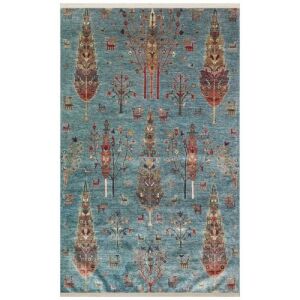 Bakero Antique 09 aqua Teppich, 120x180 cm, traditionelles orientalisches Design, maschinell hergestellter Polyesterteppich - Innenarchitektur