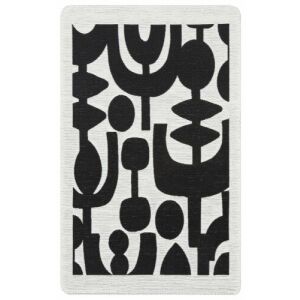 Bakero Kelim Arya Neo 07 fekete/fehér szőnyeg, modern geometrikus mintával - Bakero