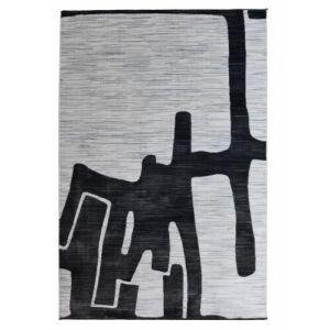 Bakero Lagos schwarz-weißer Teppich, 140x200 cm, abstraktes Design - Innenarchitektur