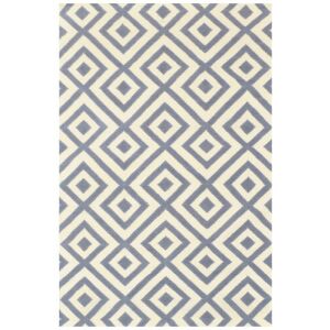 Dywan Bakero Kelim Luisa szary z geometrycznym wzorem w romby - Dom i ogród