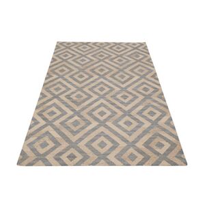 Bakero Kelim Luisa világoskék és természetes szőnyeg, geometrikus mintával, 140x200 cm - Bakero