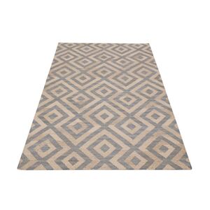 Dywan Bakero Kelim Luisa jasnoniebieski i naturalny, 155x240 cm, wzór geometryczny - Projektowanie wnętrz