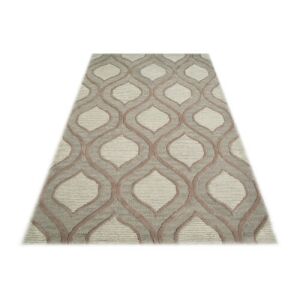 Widok pod kątem dywanu Bakero Kohinoor Cut srebrny - Dom i ogród