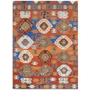 Bakero Kelim classic 17019 Multi Teppich, Aztekenmuster, 155x240 cm - Innenarchitektur