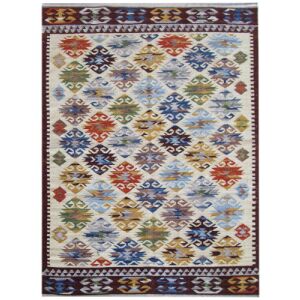 Dywan Bakero Kelim classic, 120x180 cm, pełny widok wzoru azteckiego - Projektowanie wnętrz