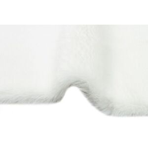 Közelkép a Bakero Shaggy Mollis fehér szőnyeg textúrájáról - Bakero