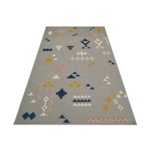 Килим Bakero Kelim Mexico D37B сив, 160x230 cm, модерен дизайн - Декорация