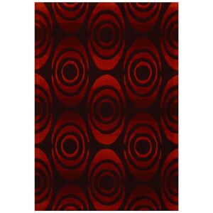 Bakero Pluto 1013-01 lila/roter Teppich, geometrisches Muster - Innenarchitektur