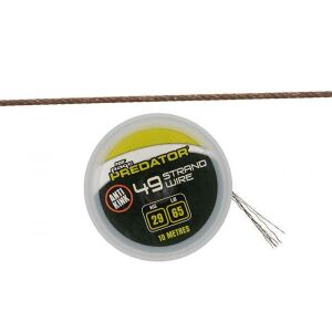 Fox rage predator 19 -and- 49-strand coated steel wire fox rage predator 19-strand coated wire 10m 26lb/12kg 117560969 - Fonott előkezsinór