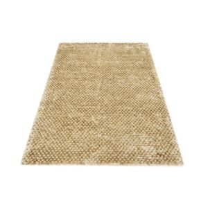 Bakero Shaggy Rasgula Champagner Teppich (130x190 cm) auf weißem Hintergrund - Innenarchitektur