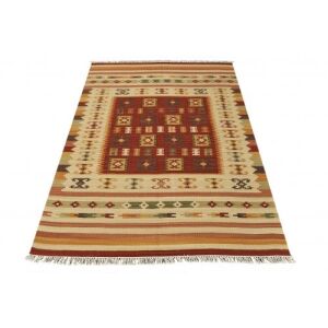 Bakero Kelim classic 19121 b roter Teppich, 170x230 cm, Aztekenmuster - Dekorationen