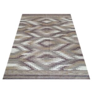 Bakero Kelim classic 210423 beige-brauner Teppich (120x180 cm) schräge Ansicht - Innenarchitektur